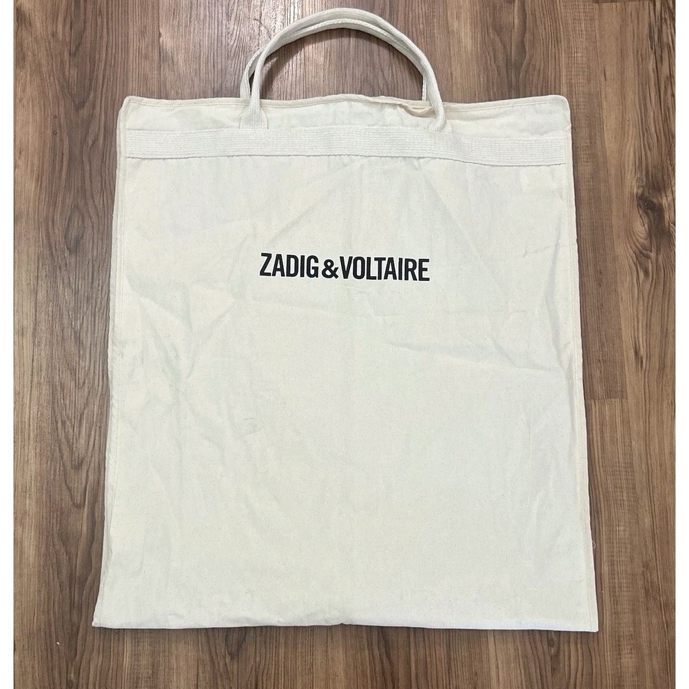 ZADIG & VOLTAIRE Folding Garmet Bag Zip Handles Organc Cotton for Suits Dresses